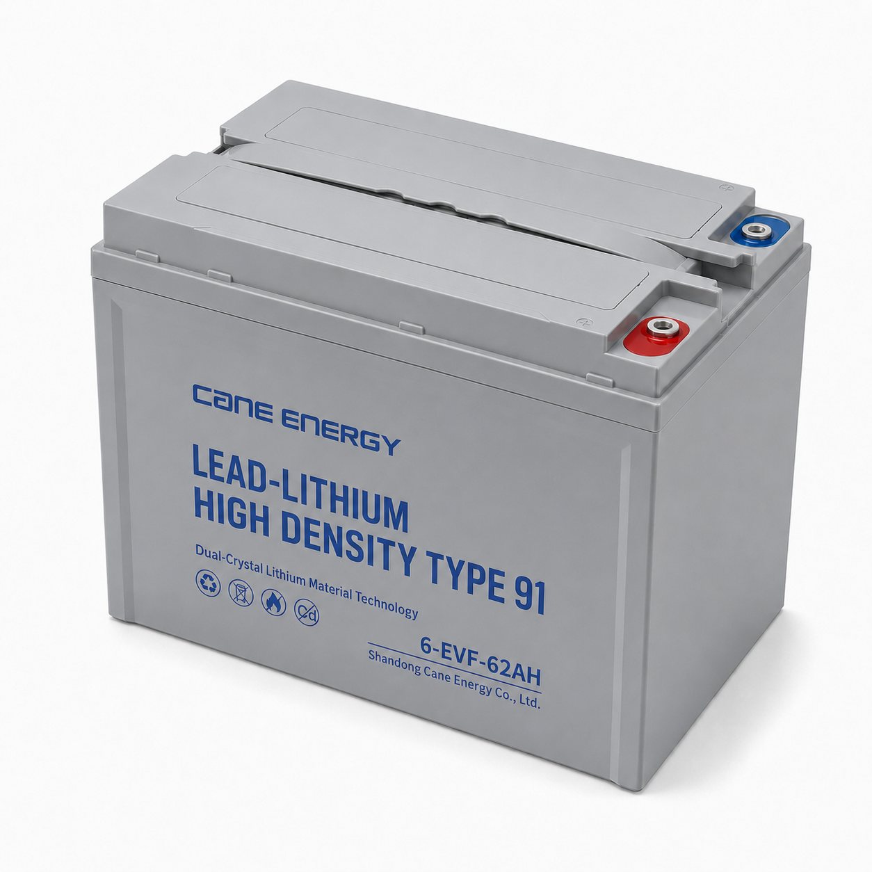 Lead-Lithium Fast-Charge Series QL-6-EVF-62Ah 12V Lead-Lithium Enhanced VRLA Deep Cycle Traction Battery