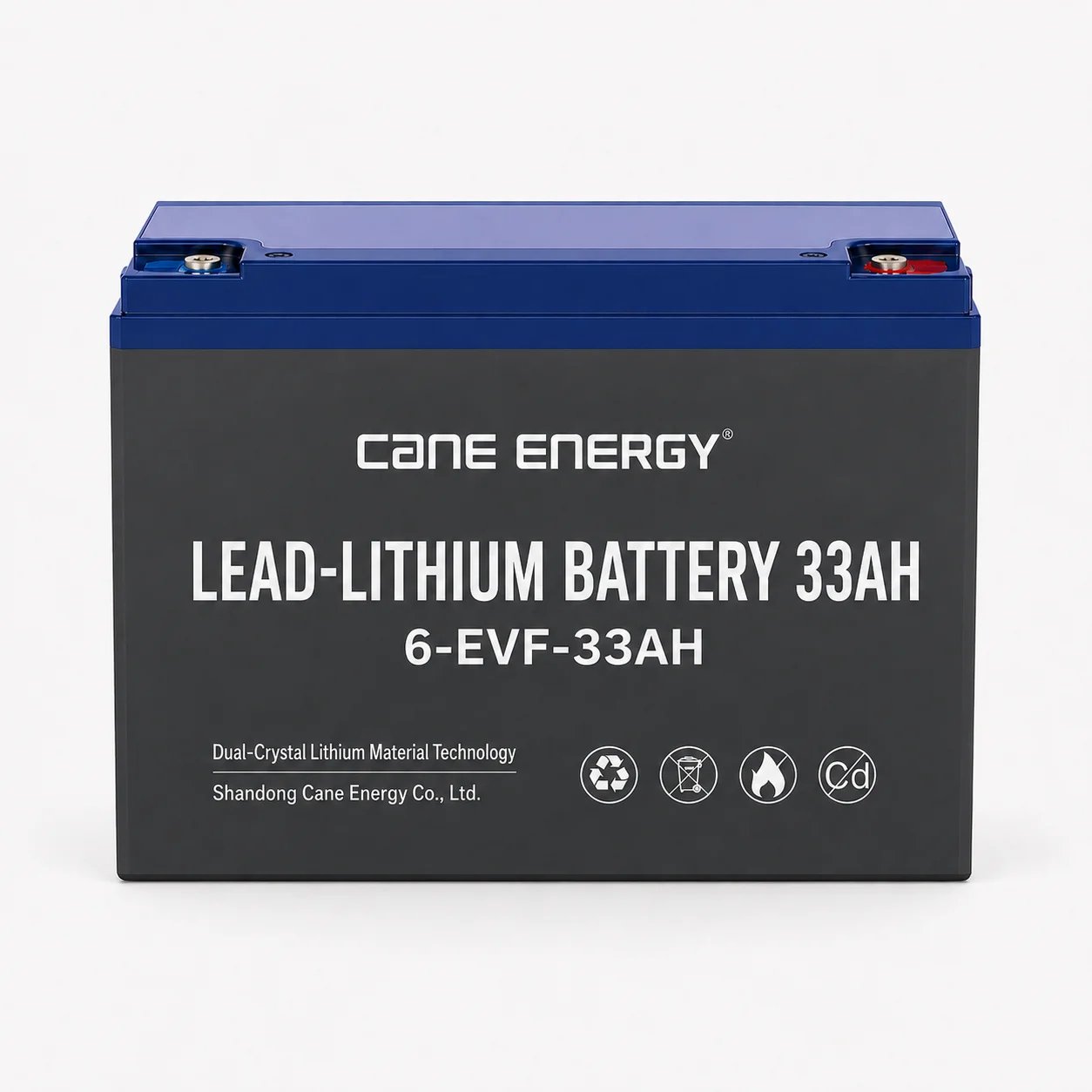 Lead-Lithium Fast-Charge Series QL-6-EVF-33Ah 12V lead-lithium enhanced VRLA deep cycle traction battery for low-speed EVs, golf carts, and mobility vehicles