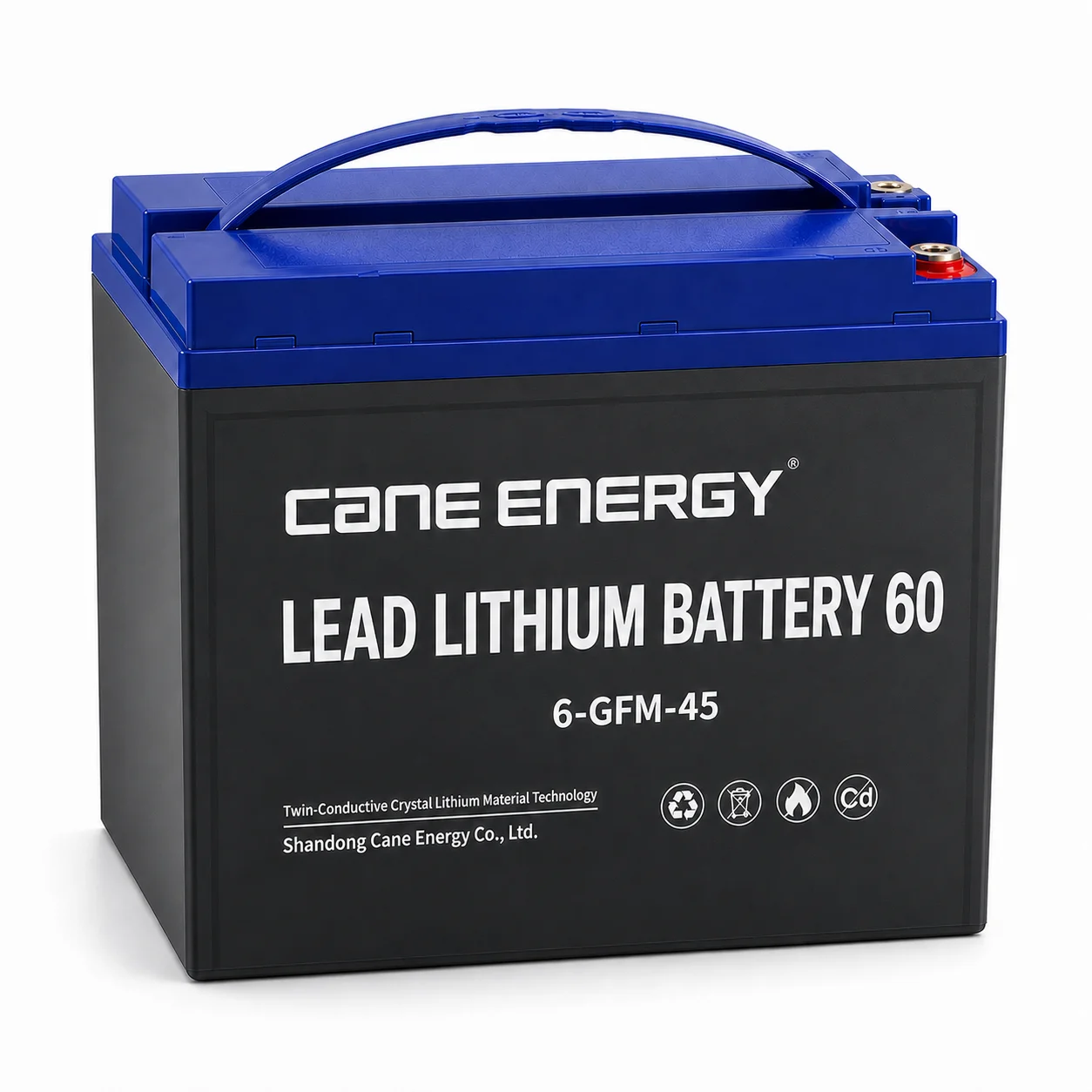 Lead-Lithium Fast-Charge Series QL-6-EVF-45Ah 12V lead-lithium enhanced VRLA deep cycle traction battery for low-speed EVs, golf carts, and mobility vehicles