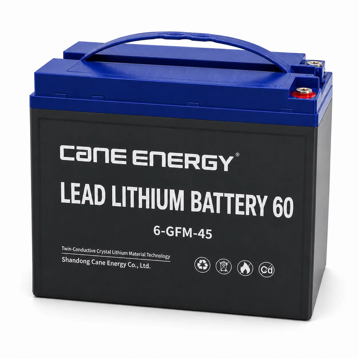 Lead-Lithium Fast-Charge Series QL-6-EVF-45Ah 12V lead-lithium enhanced VRLA deep cycle traction battery for low-speed EVs, golf carts, and mobility vehicles