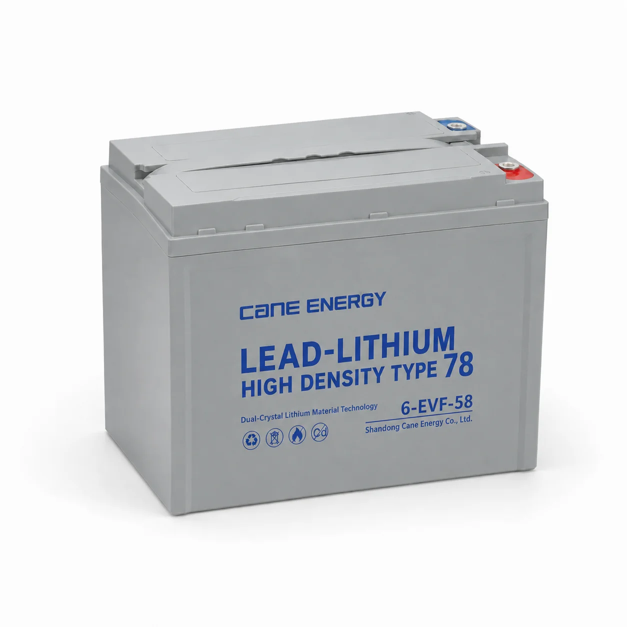 Lead-Lithium Fast-Charge Series QL-6-EVF-58Ah 12V lead-lithium enhanced VRLA deep cycle traction battery for low-speed EVs, golf carts, and mobility vehicles