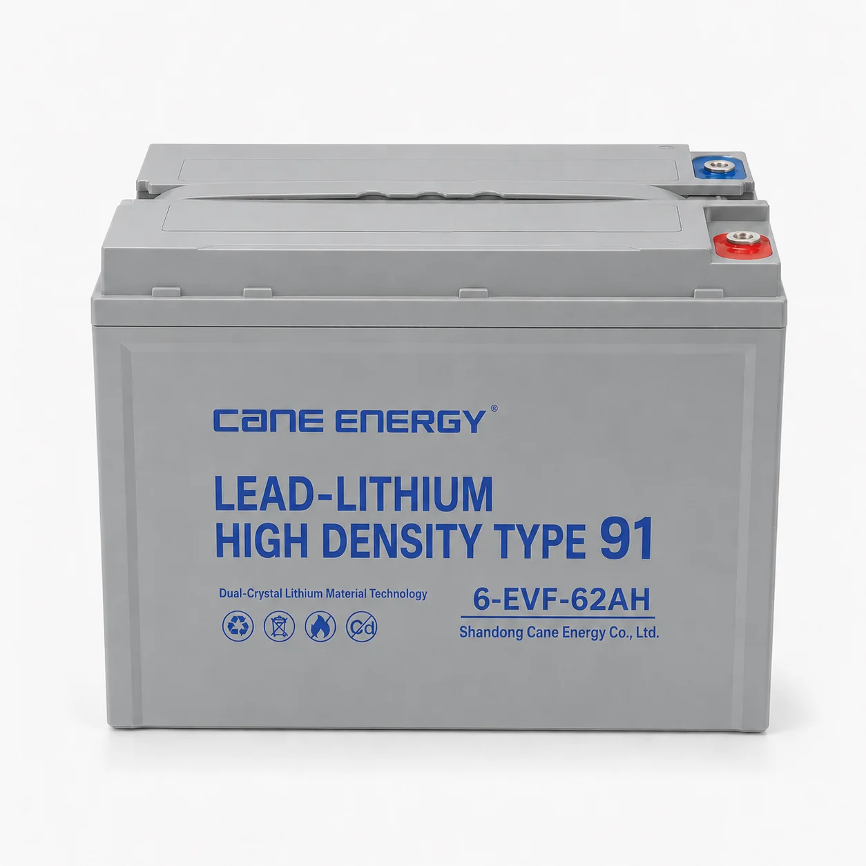 Lead-Lithium Fast-Charge Series QL-6-EVF-62Ah 12V lead-lithium enhanced VRLA deep cycle traction battery for low-speed EVs, golf carts, and mobility vehicles