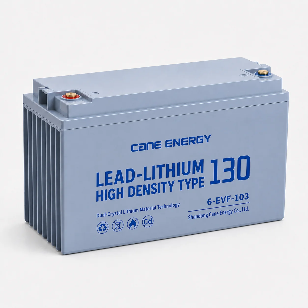 Lead-Lithium Fast-Charge Series QL-6-EVF-103Ah 12V lead-lithium enhanced VRLA deep cycle traction battery for industrial handling vehicles, floor scrubbers, and aerial work platforms