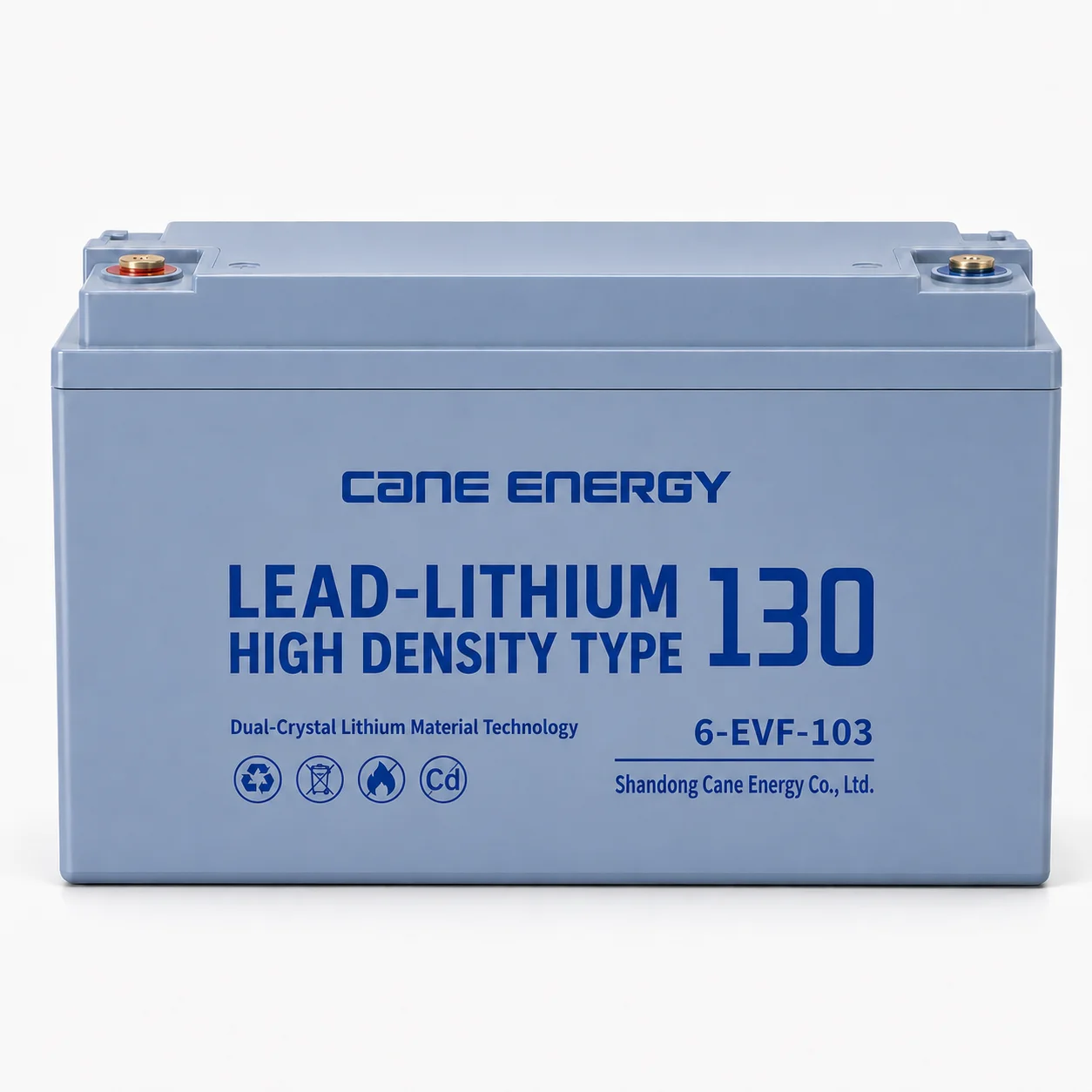 Lead-Lithium Fast-Charge Series QL-6-EVF-103Ah 12V lead-lithium enhanced VRLA deep cycle traction battery for industrial handling vehicles, floor scrubbers, and aerial work platforms