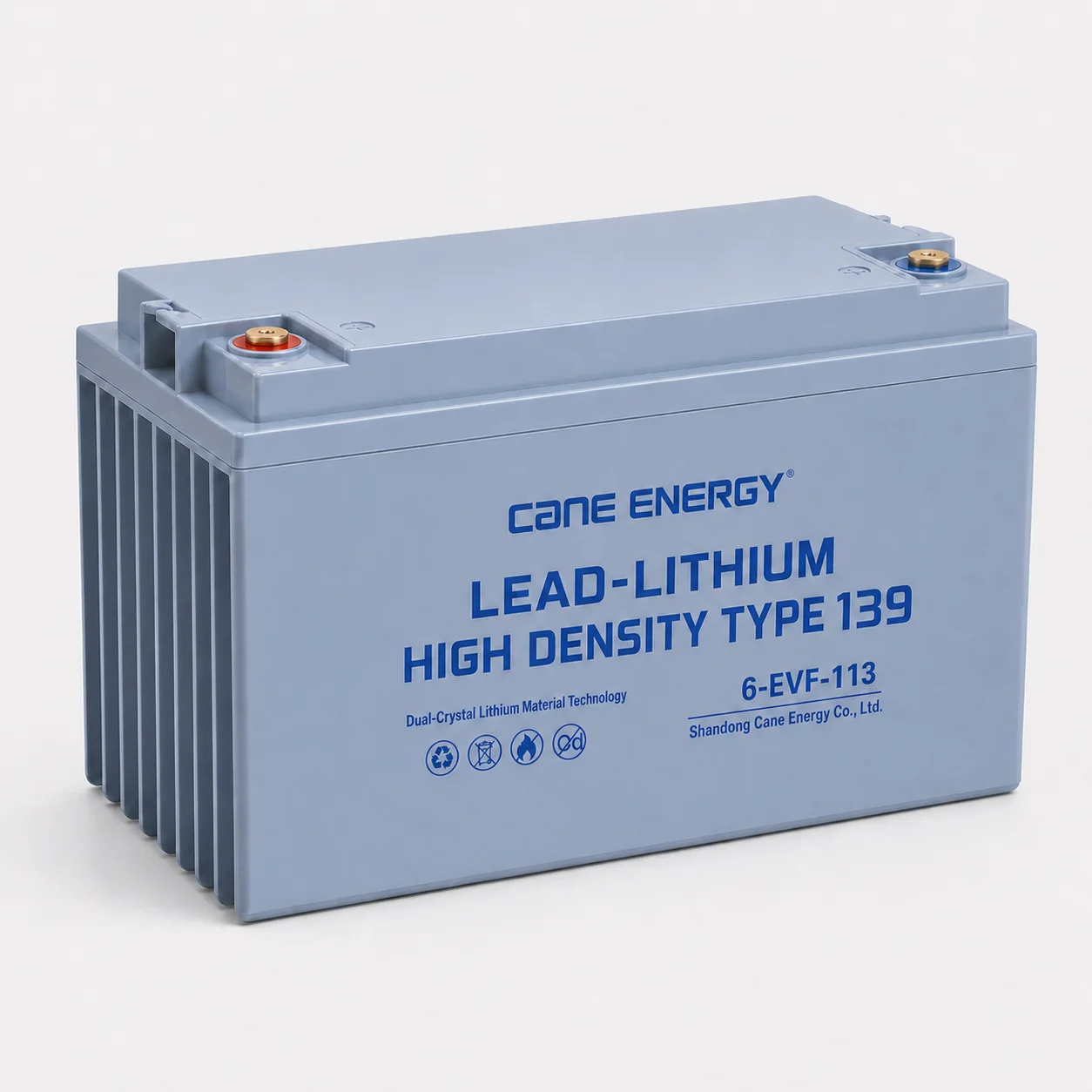 Lead-Lithium Fast-Charge Series QL-6-EVF-113Ah 12V lead-lithium enhanced VRLA deep cycle traction battery for industrial handling vehicles, floor scrubbers, and aerial work platforms