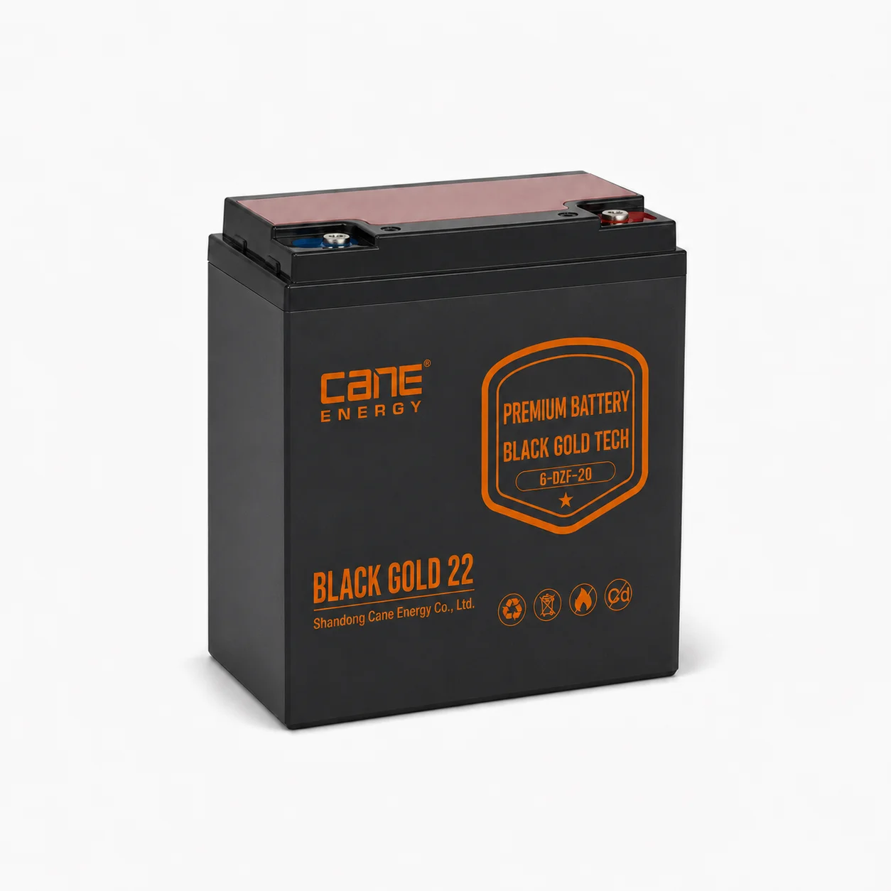 Black Gold 6-DZF-20Ah 12V VRLA deep cycle traction lead-acid battery for electric bicycles and scooters