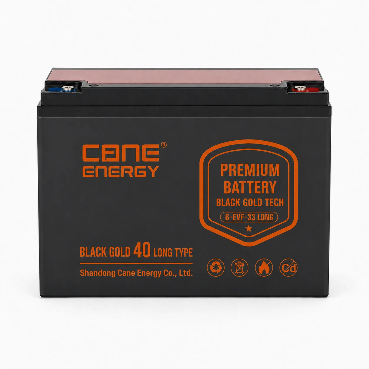 Black Gold 6-EVF-33Ah Long Case 12V VRLA deep cycle traction lead-acid battery for low-speed EVs and special vehicles