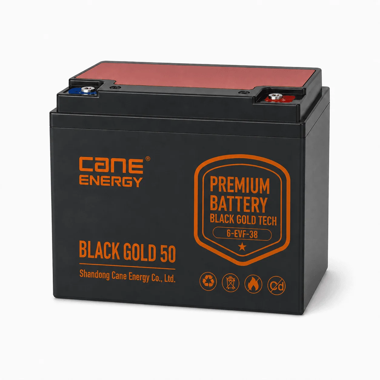 Black Gold 6-EVF-38Ah 12V VRLA deep cycle traction lead-acid battery image 1