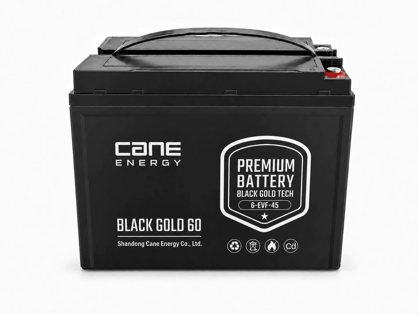 Black Gold 6-EVF-45Ah 12V VRLA deep cycle traction lead-acid battery for low-speed EVs and special vehicles