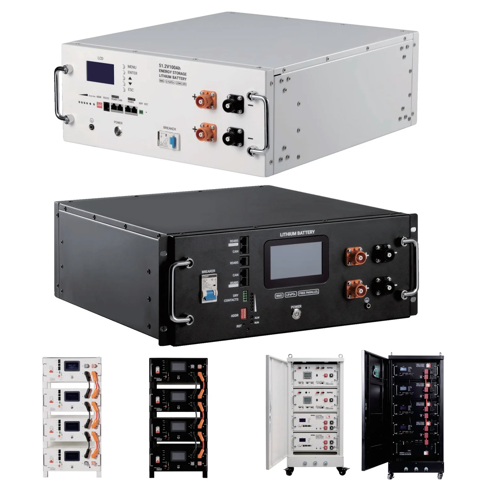 Cane Energy CNJC rack-mounted LFP energy storage battery for microgrid and backup power